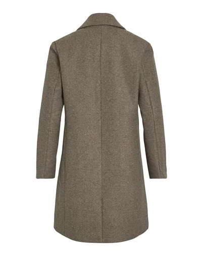 Vila - VIClaudia Button Coat Jakke - Falcon 